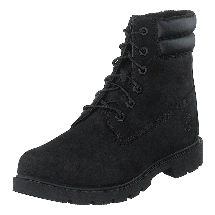 Linden Woods 6in Faux Fur Line Jet Black