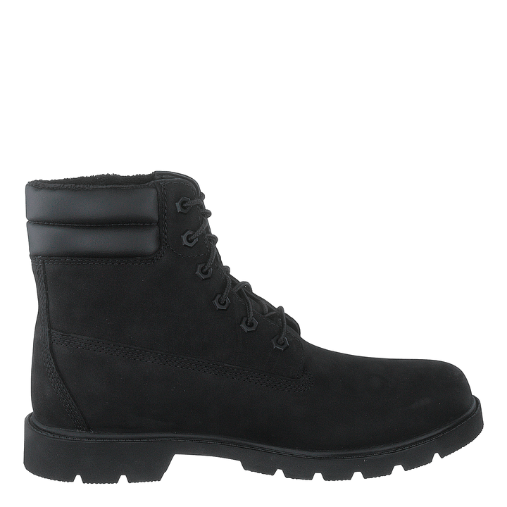 Linden Woods 6in Faux Fur Line Jet Black