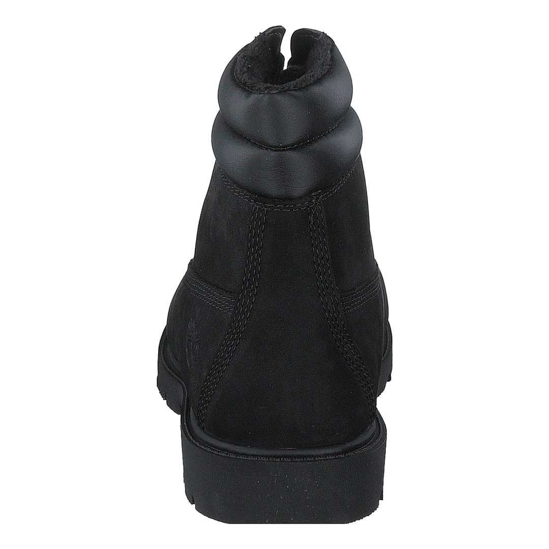 Linden Woods 6in Faux Fur Line Jet Black