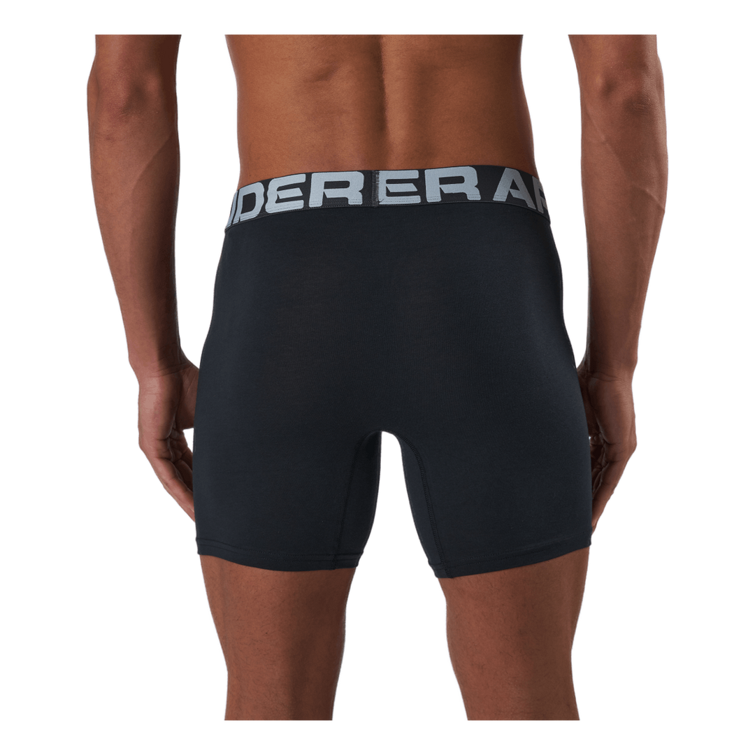 Ua Charged Cotton 6in 3 Pack Black