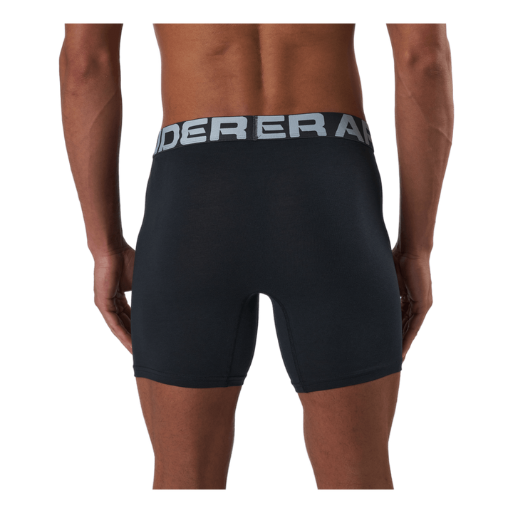 Ua Charged Cotton 6in 3 Pack Black