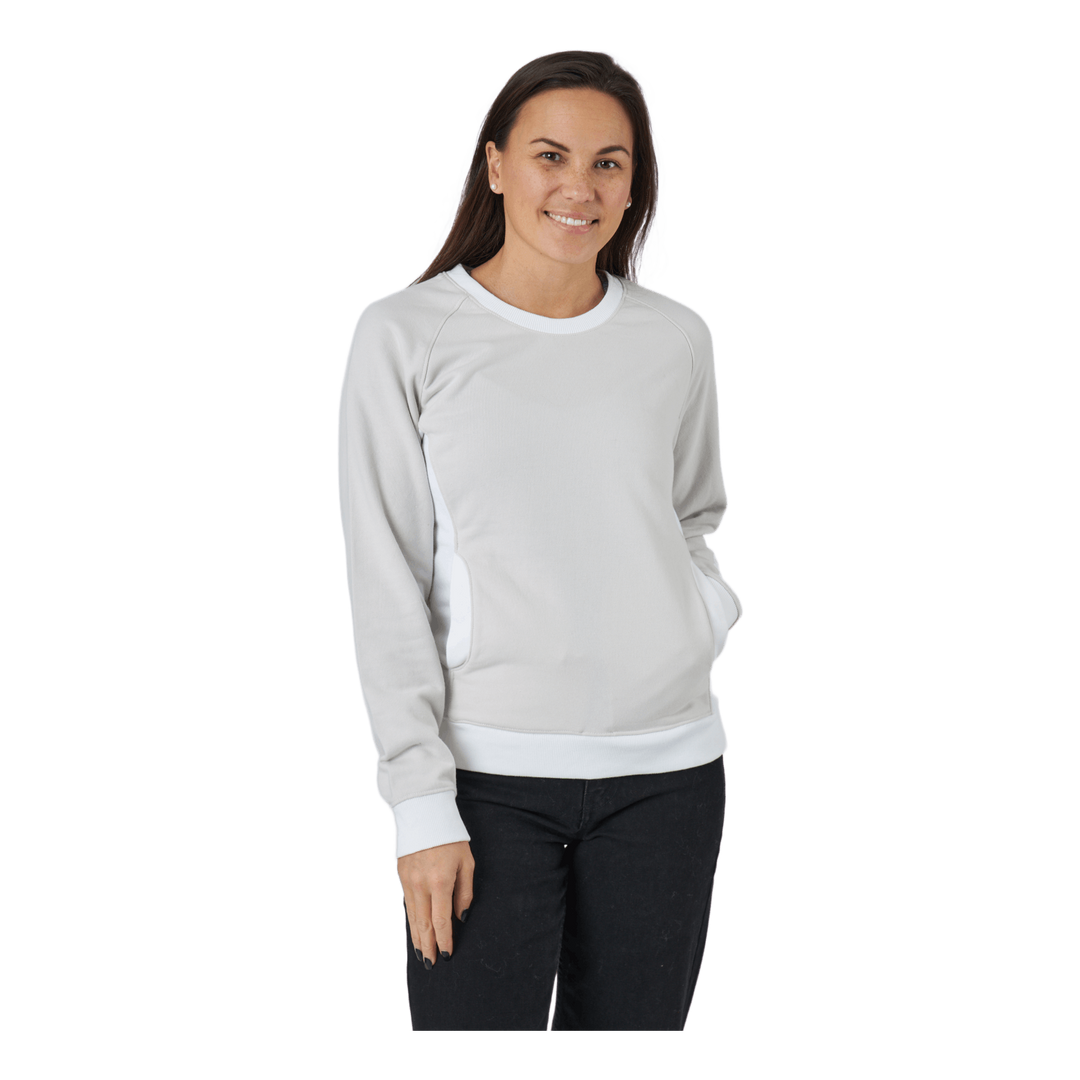 Linear Logo Sleeve Crew White Sand