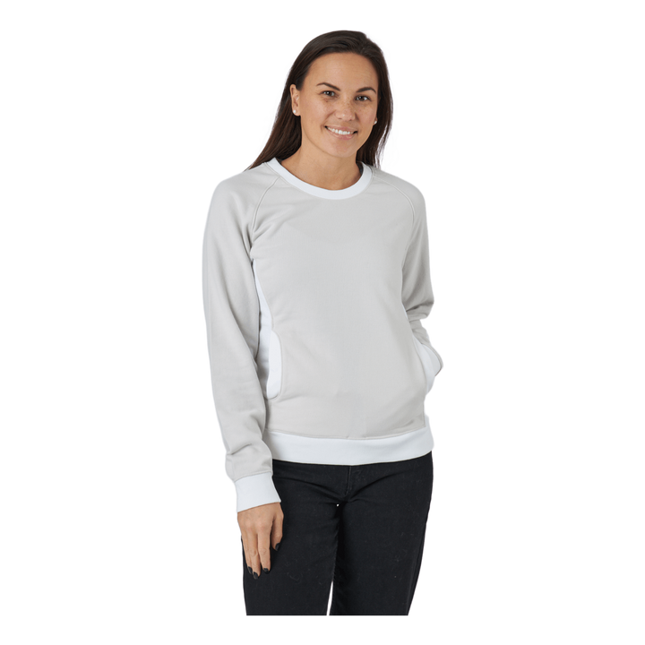 Linear Logo Sleeve Crew White Sand