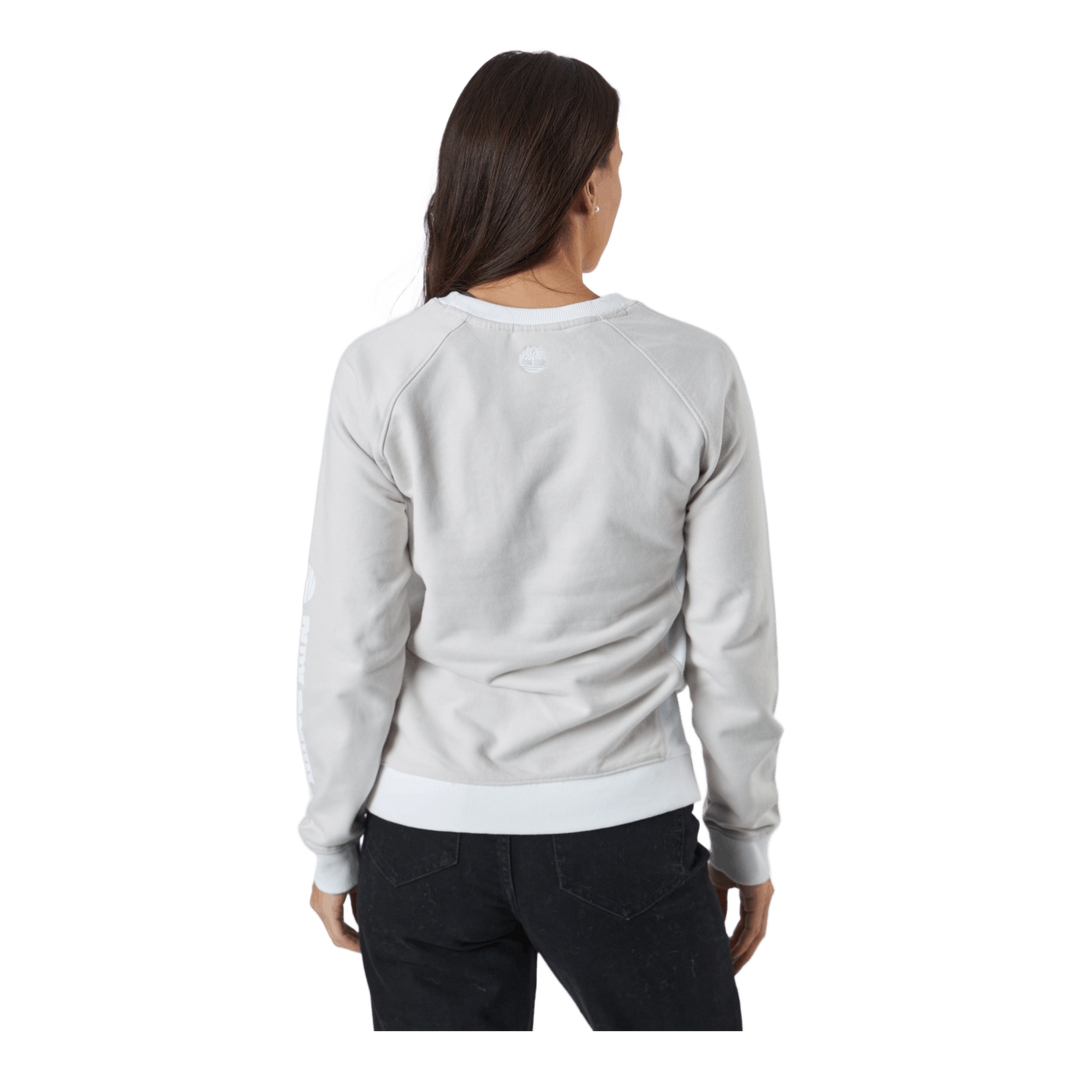 Linear Logo Sleeve Crew White Sand