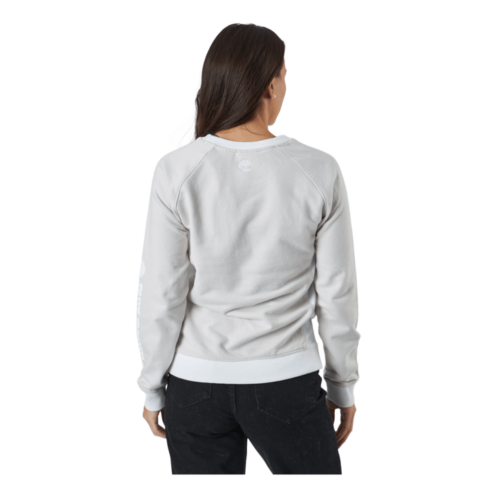 Linear Logo Sleeve Crew White Sand