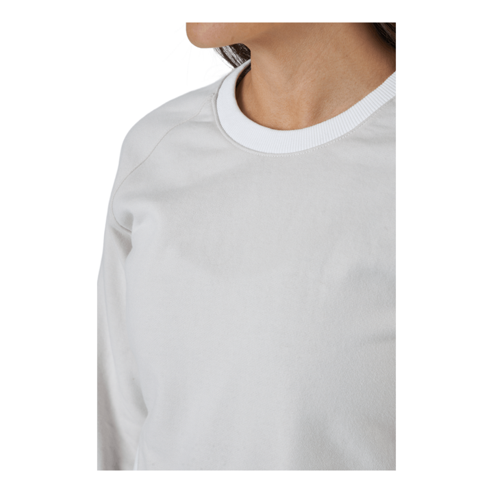 Linear Logo Sleeve Crew White Sand