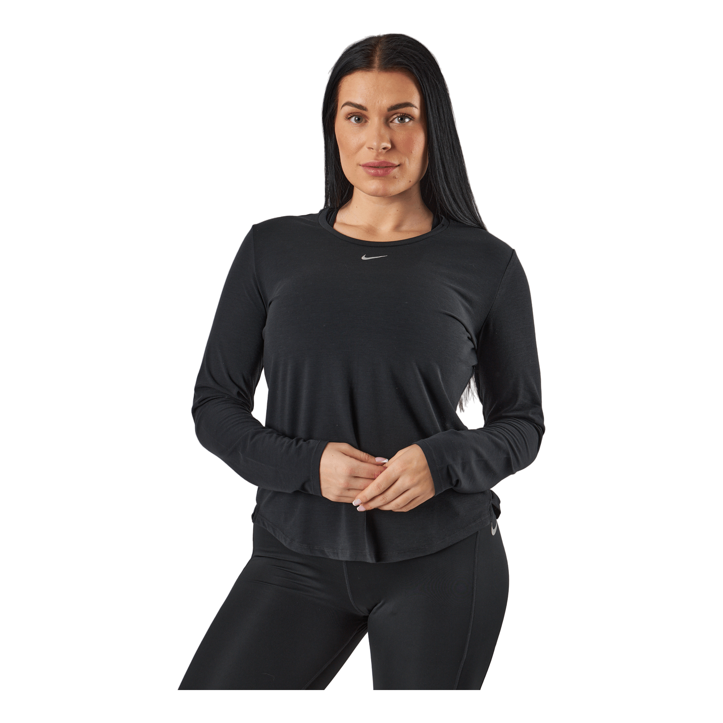 Nike Dri FIT One Luxe Women s Standard Fit Long Sleeve Top BLACK