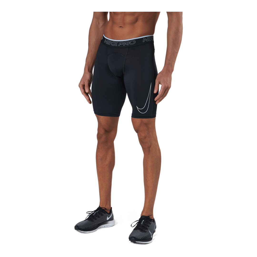 Nike Pro Dri-FIT Men's Long Shorts BLACK/WHITE