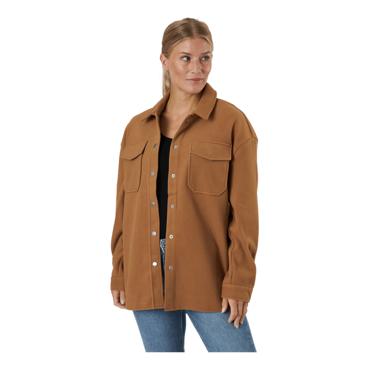 Onlmaci L/s Shacket Pnt Toasted Coconut