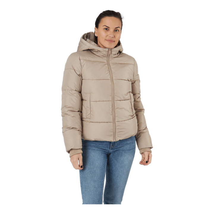 Pcbee New Short  Puffer Jacket Silver Mink