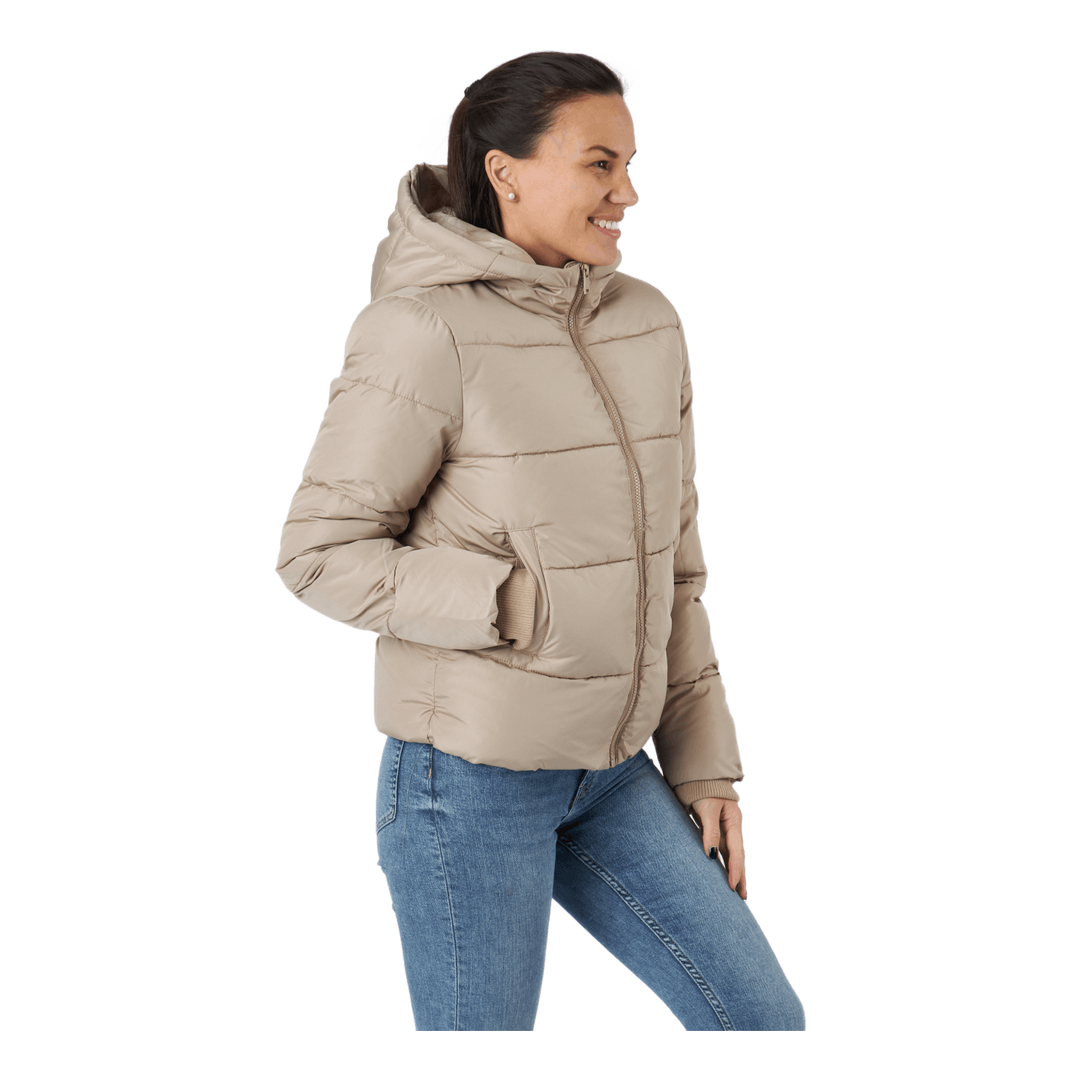 Pcbee New Short  Puffer Jacket Silver Mink
