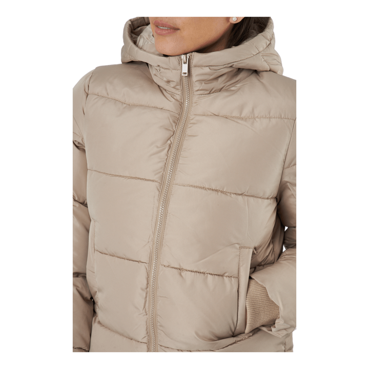 Pcbee New Short  Puffer Jacket Silver Mink