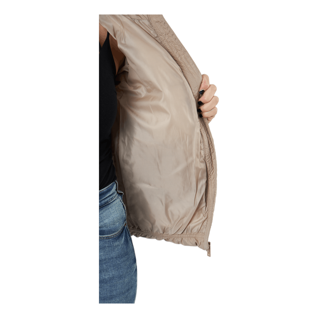 Pcbee New Short  Puffer Jacket Silver Mink