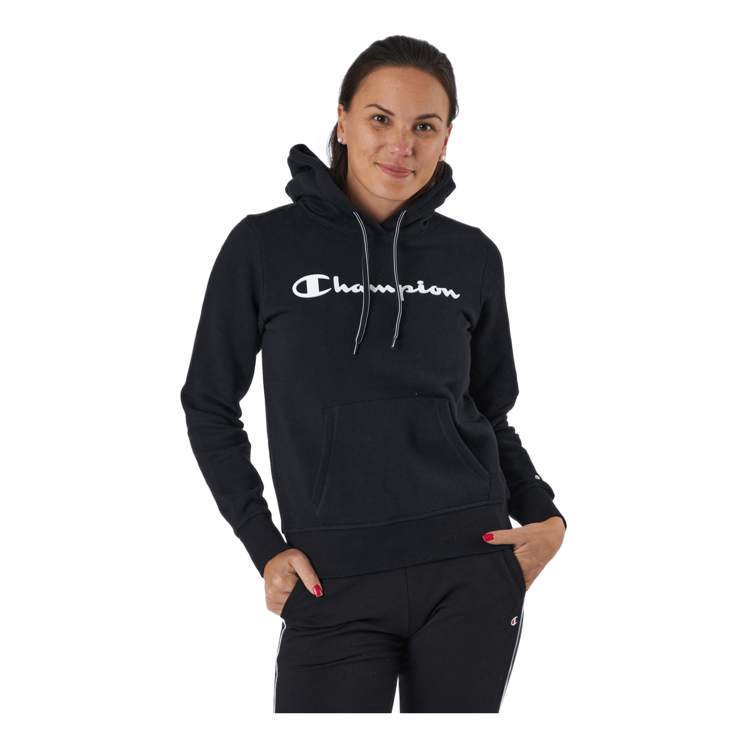 Womens black top champion hoodie