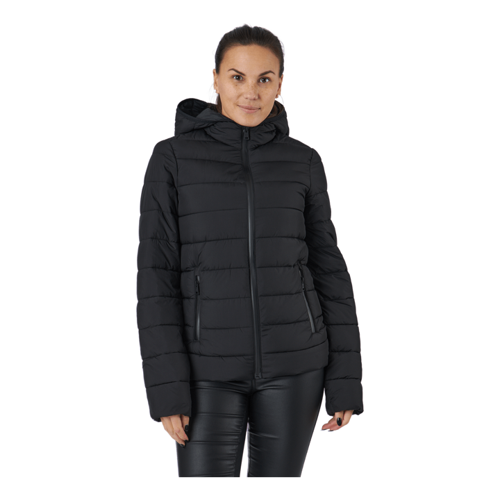 Hooded Polyfilled Jacket Black Beauty