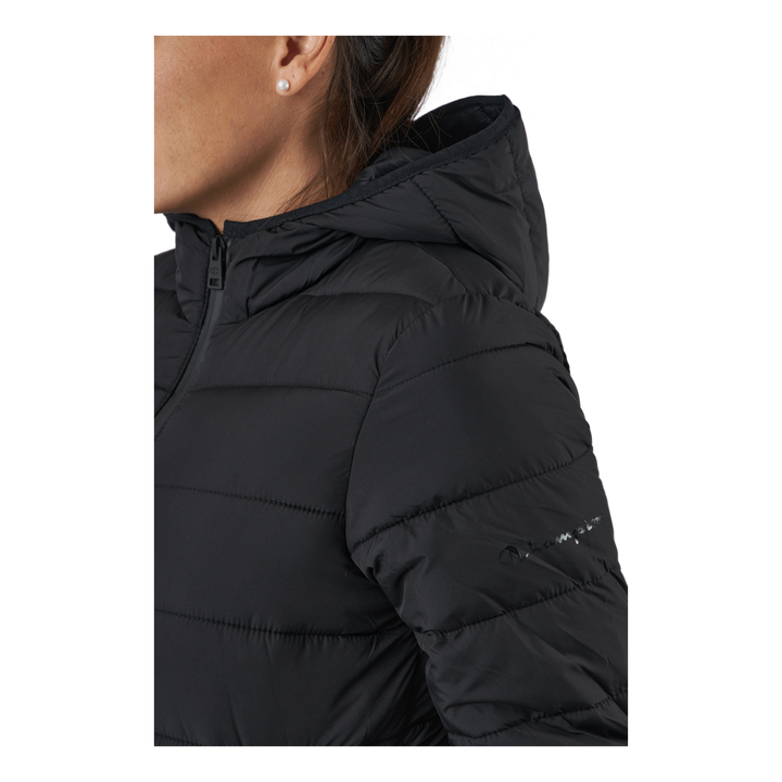 Hooded Polyfilled Jacket Black Beauty