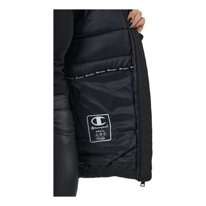 Hooded Polyfilled Jacket Black Beauty