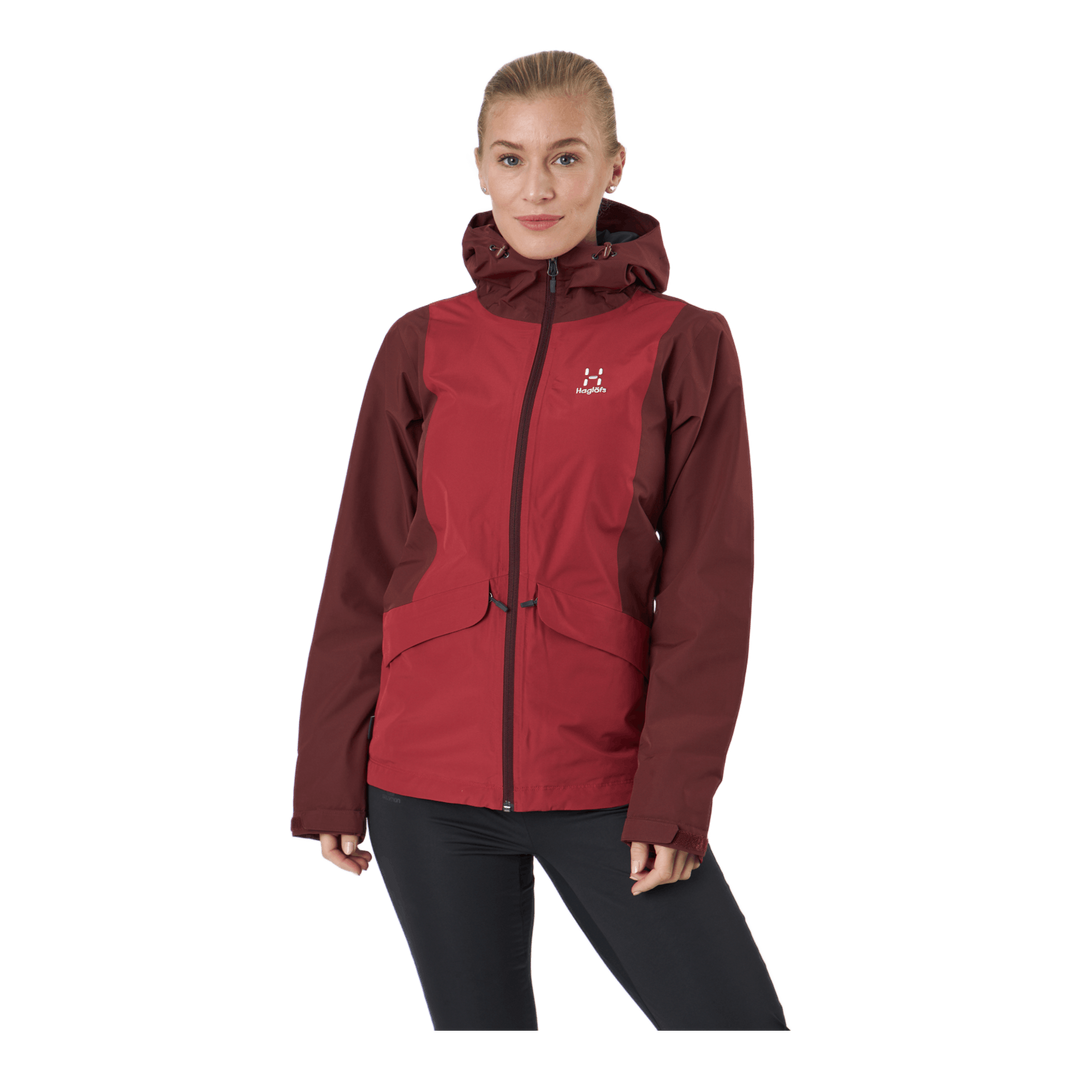 Mila Rain Jacket Maroon Red/brick Red
