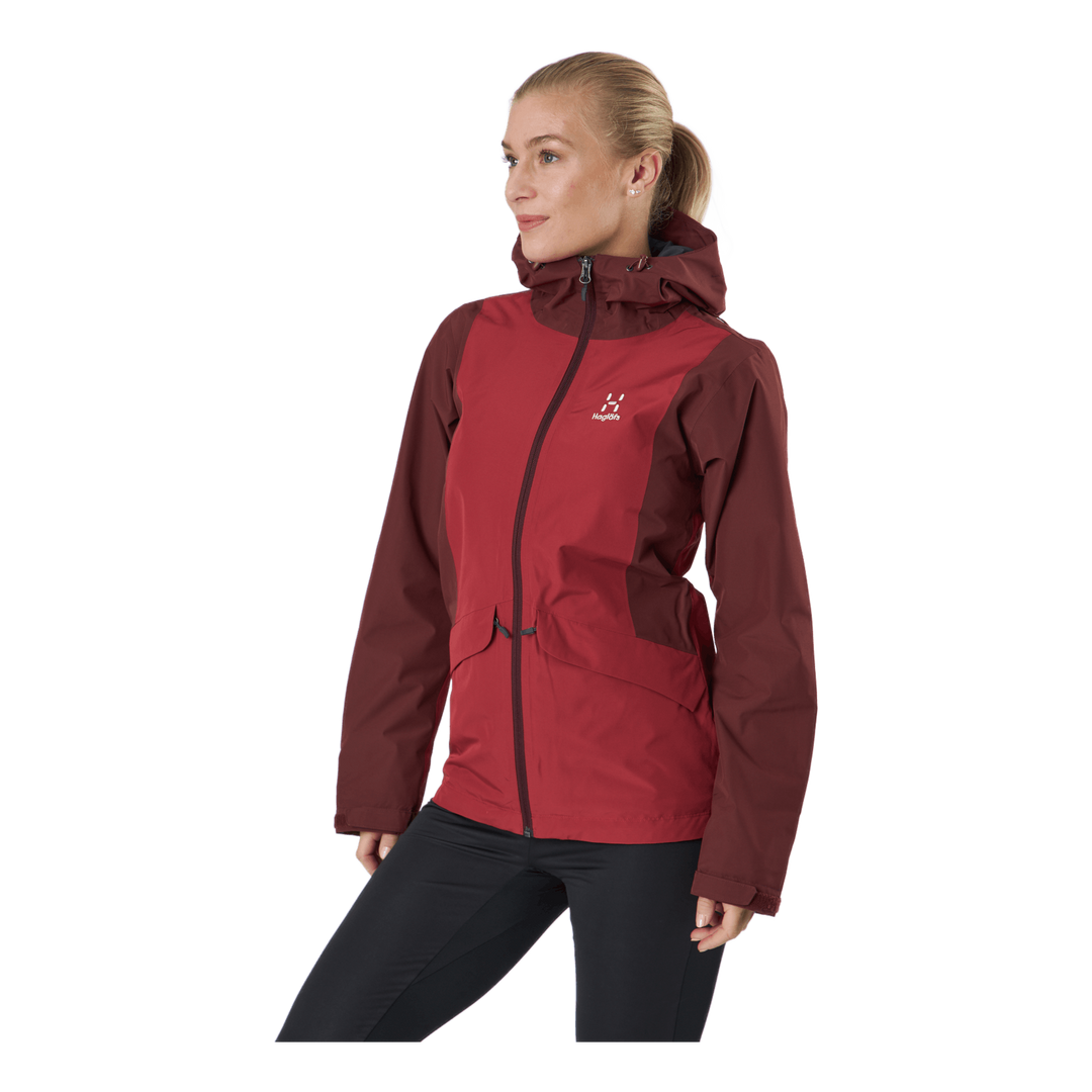 Mila Rain Jacket Maroon Red/brick Red
