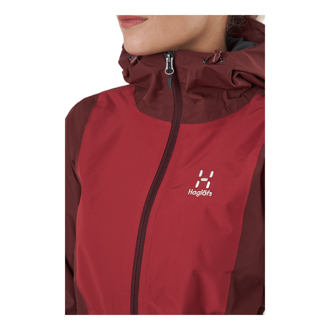 Mila Rain Jacket Maroon Red/brick Red