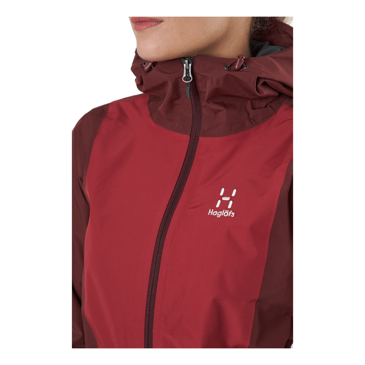 Mila Rain Jacket Maroon Red/brick Red