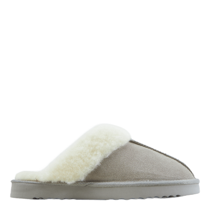 Tamara W Warm Leather Slipper Chateau Gray