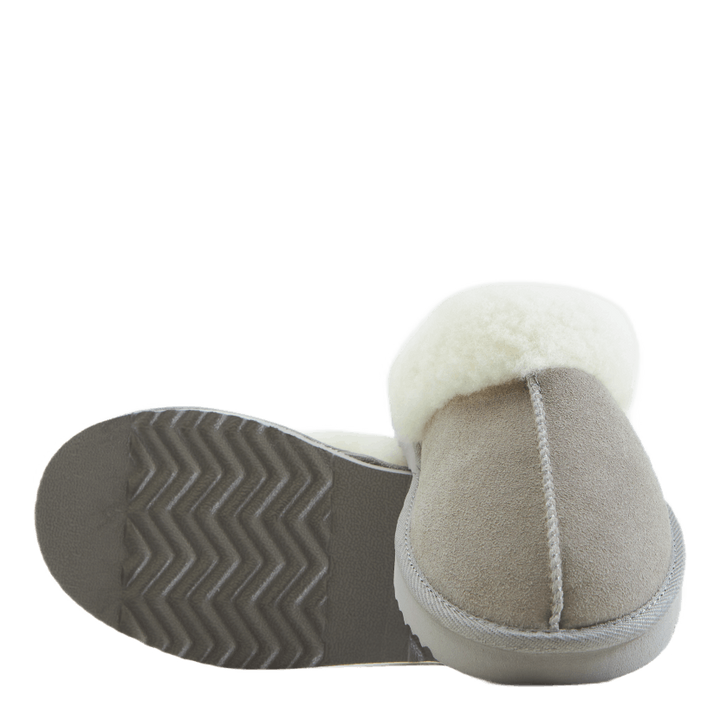 Tamara W Warm Leather Slipper Chateau Gray