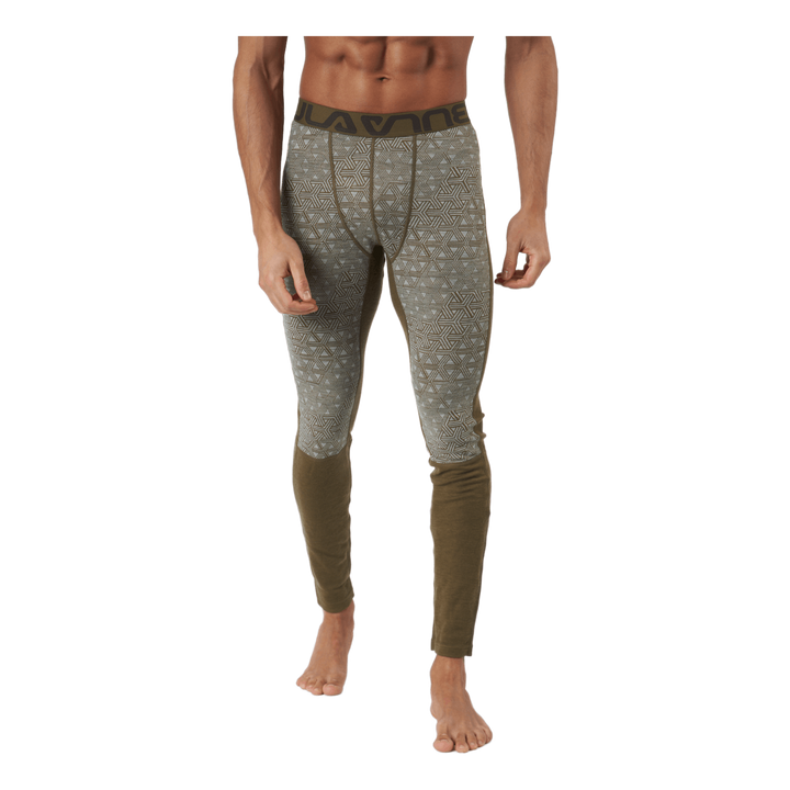 Geo Merino Wool Pants Moss