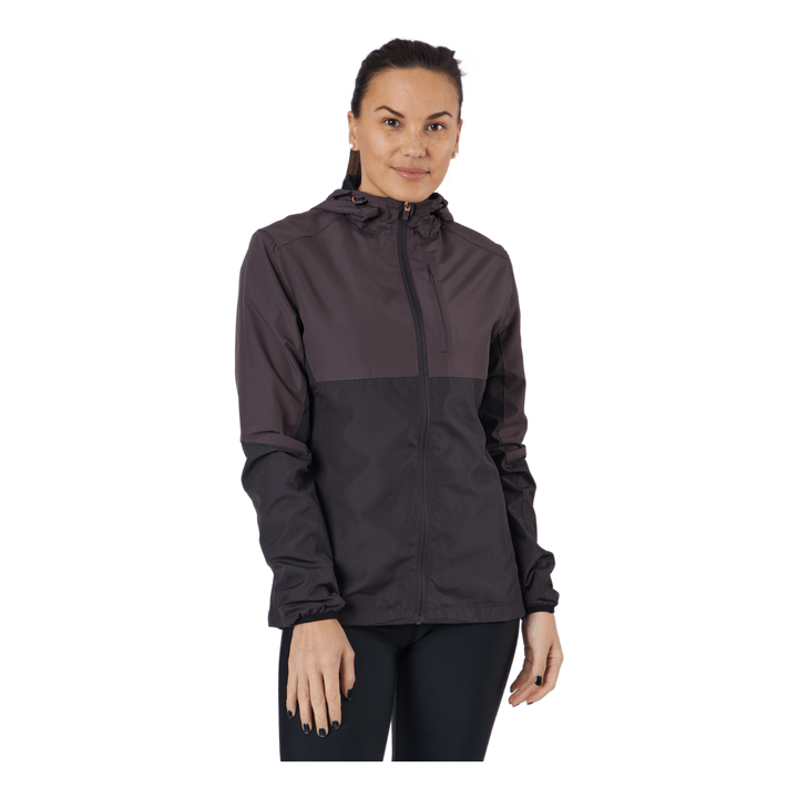 Lassie W Running Jacket With H Black Bean