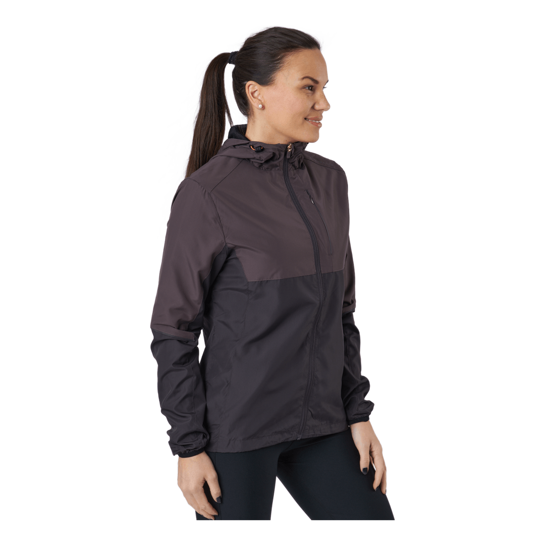 Lassie W Running Jacket With H Black Bean
