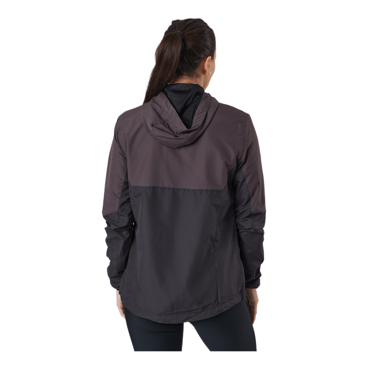 Lassie W Running Jacket With H Black Bean