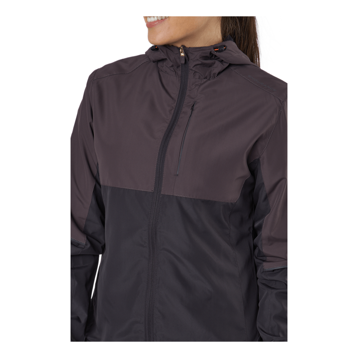 Lassie W Running Jacket With H Black Bean