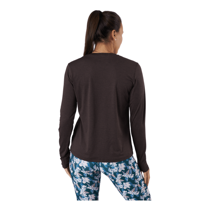 Maje W Melange L-s Tee Black Bean