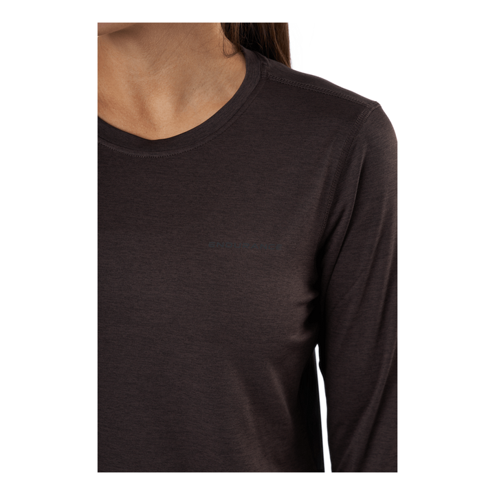 Maje W Melange L-s Tee Black Bean