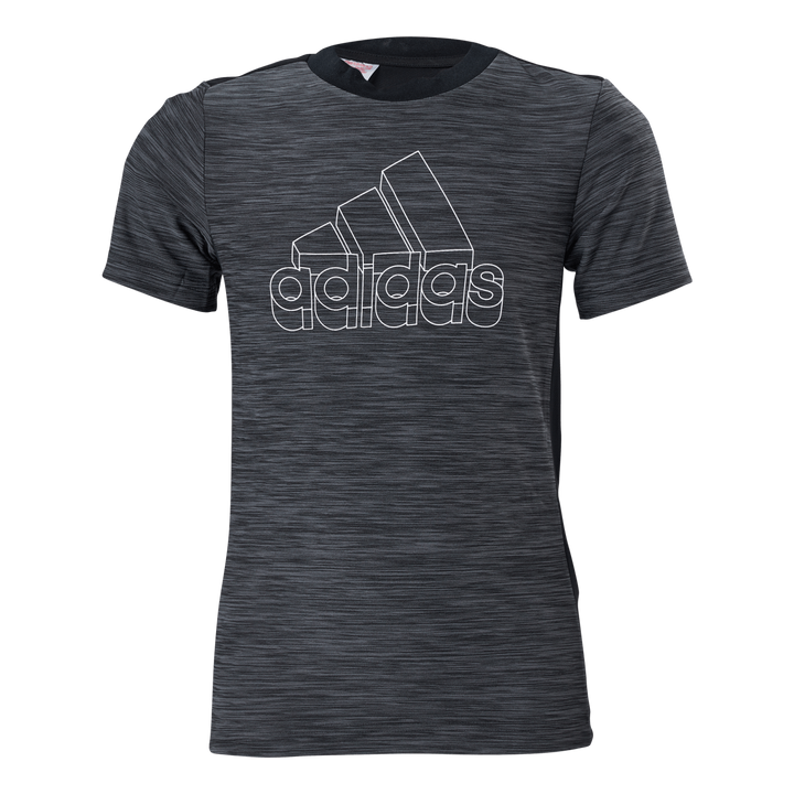 Boys Aeroready Heather Tee Black / Grey Four / White