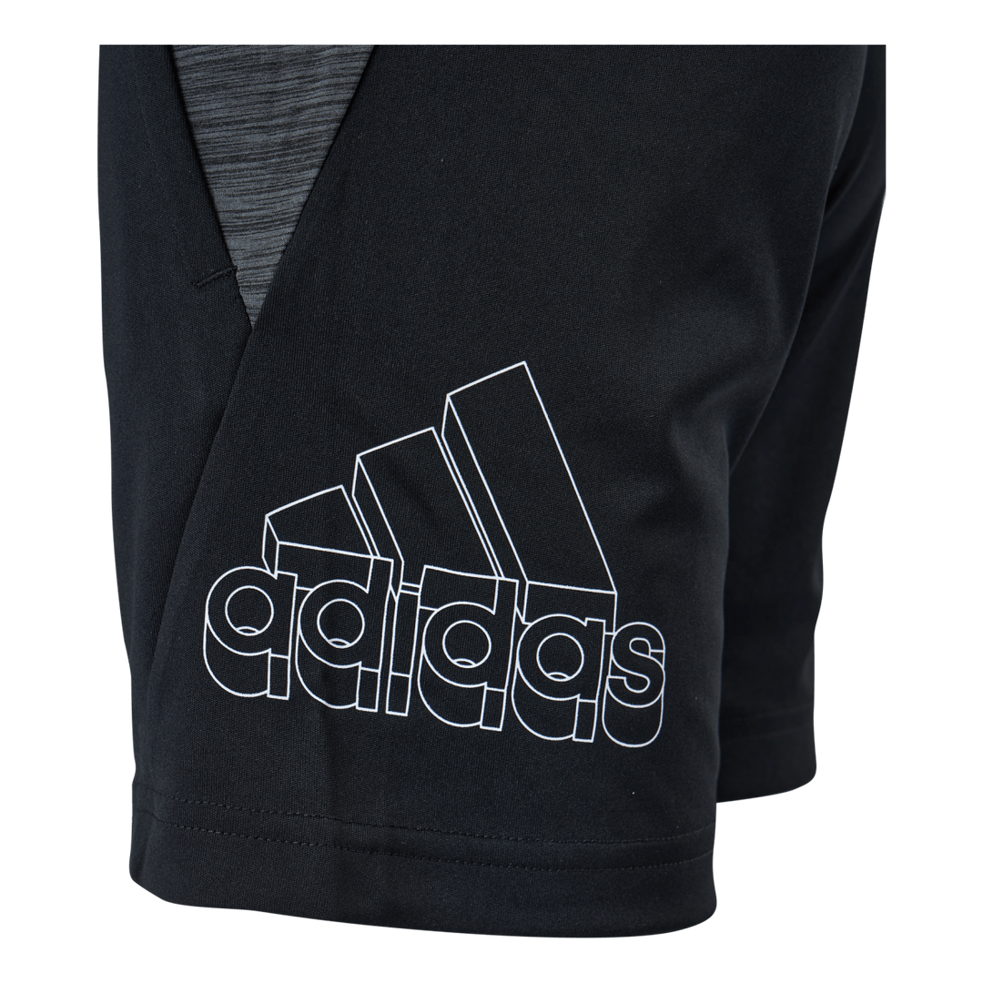 Boys Aeroready Heather Short Black / White