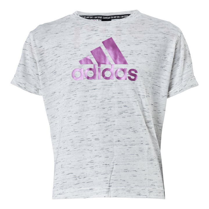 Girls Bos Tee White Melange / Sonic Fuchsia