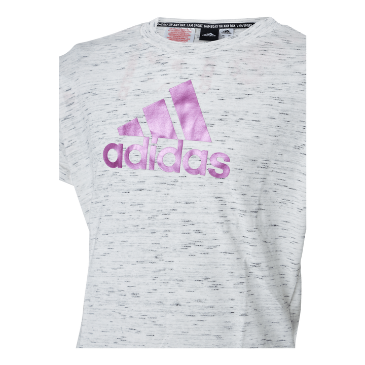 Girls Bos Tee White Melange / Sonic Fuchsia
