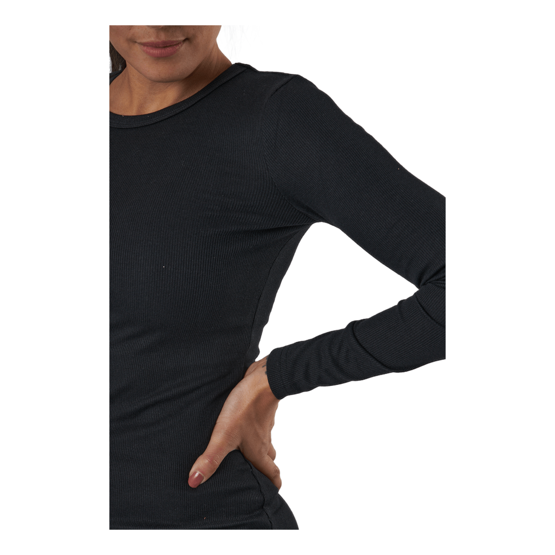 Quinn Rib Dress Black