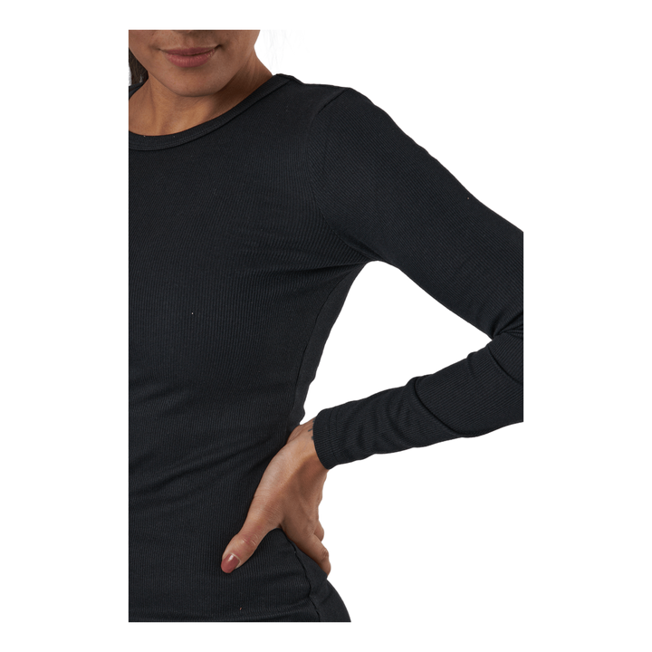 Quinn Rib Dress Black