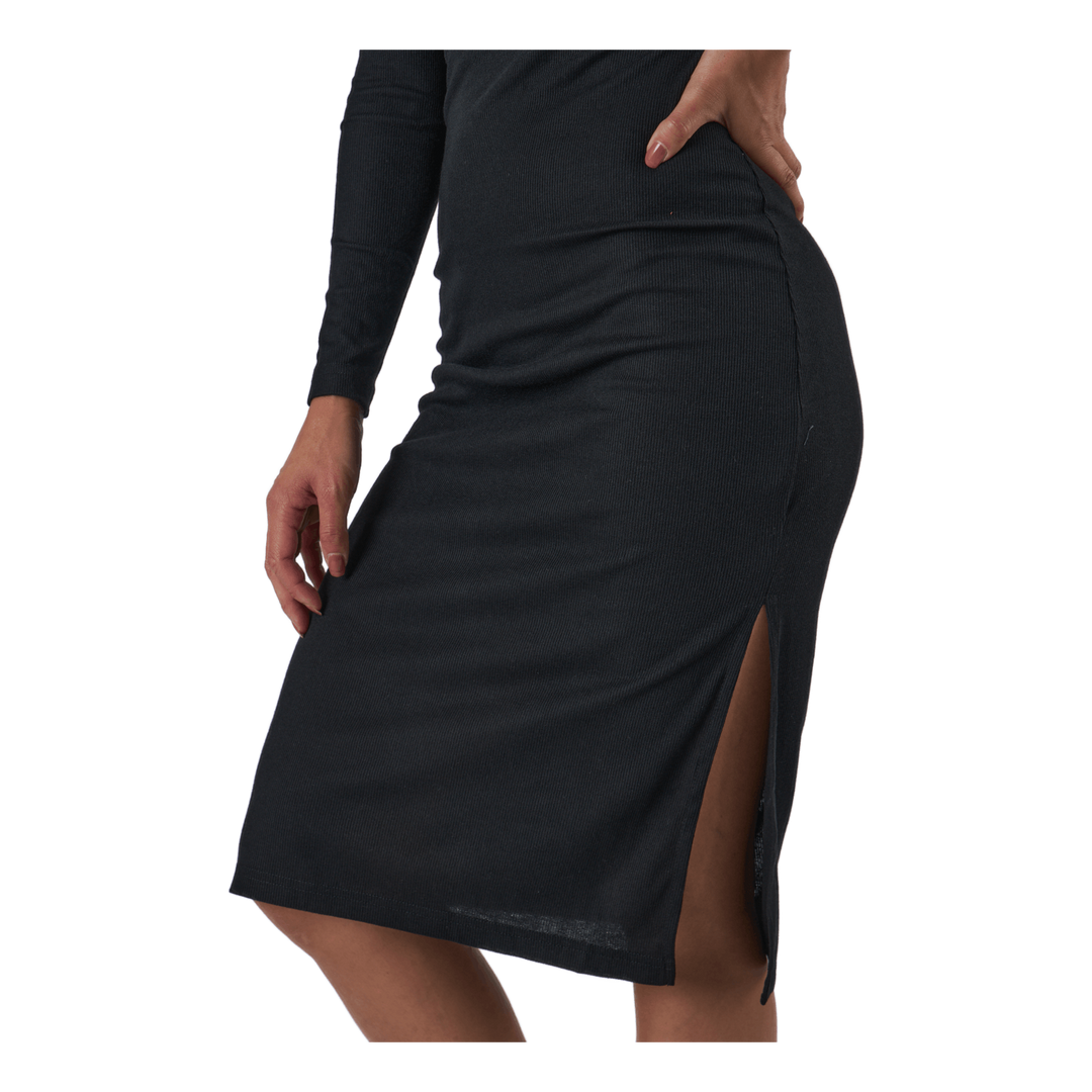 Quinn Rib Dress Black