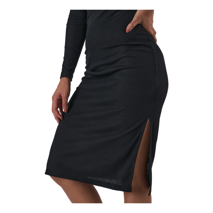 Quinn Rib Dress Black