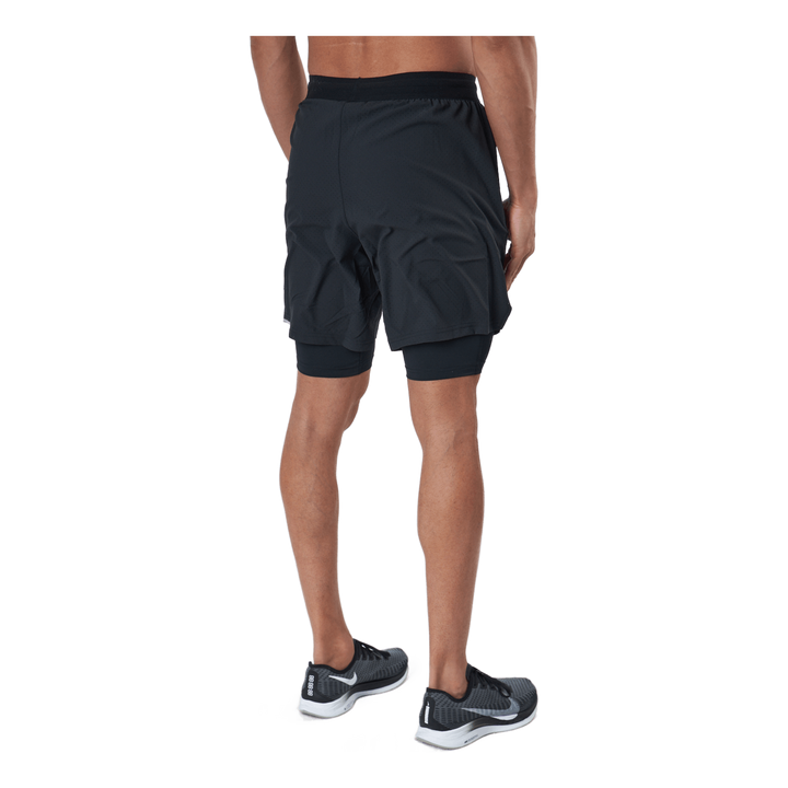 Aero 2-in-1 7 Inch Shorts Black/silver Reflective