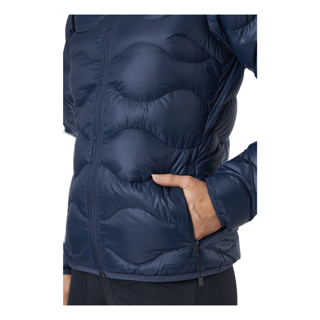 W Helium Down Hood Jacket Blue Shadow