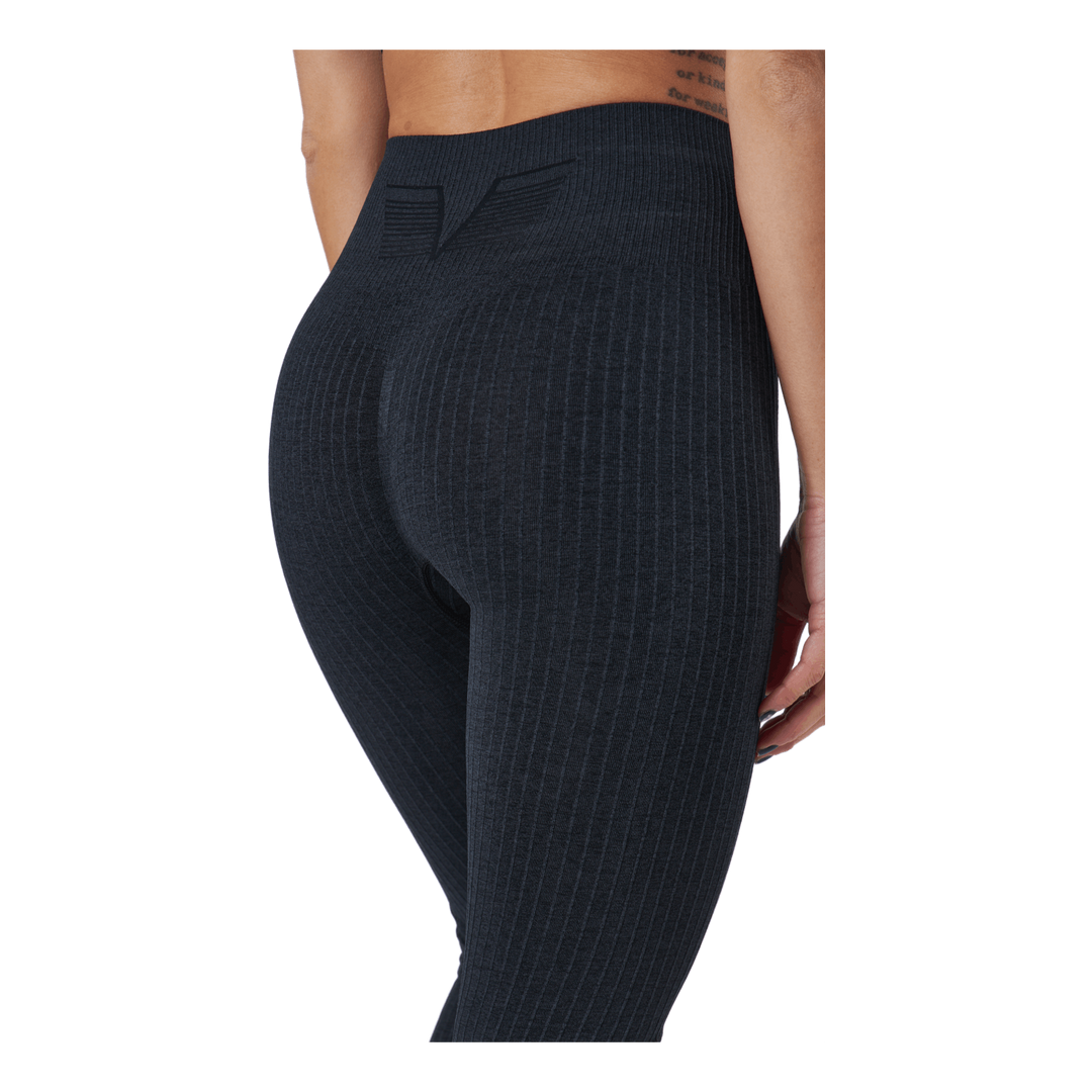 Ribbed Black Sand Melange Seam Black