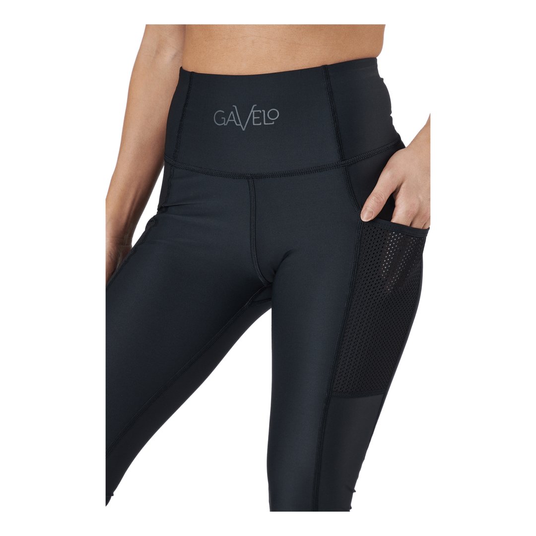 Mesh Pocket Leggings Black