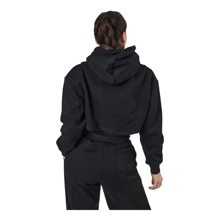 Chill Lounge Cropped Hoodie Black