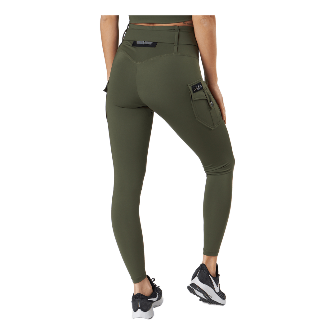 Cargo Leggings Military Green