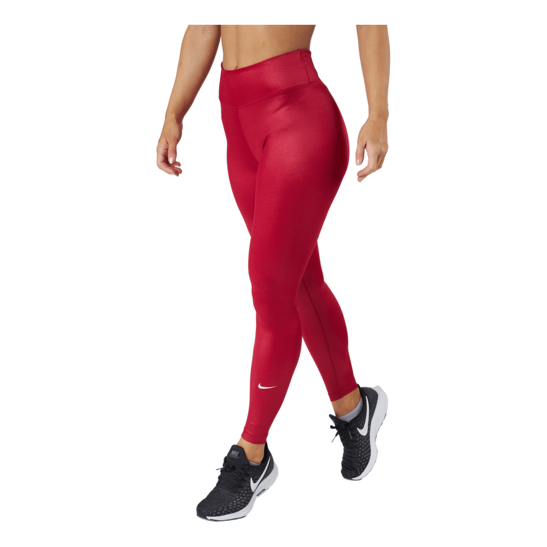 Nike Dri-fit One Women's Mid-r Mystic Hibiscus/white