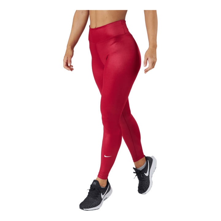 Nike Dri-fit One Women's Mid-r Mystic Hibiscus/white